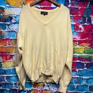 Vintage Brooks Brothers V Neck Sweater Sea Island Style Cotton